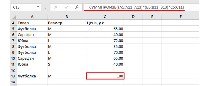 формулы excel для экономистов